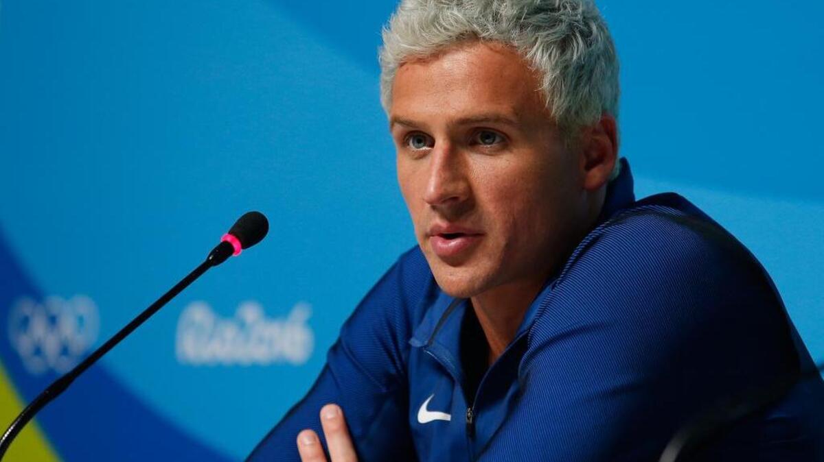 Ryan Lochte, de Estados Unidos, en una conferencia de prensa, el viernes en Río.