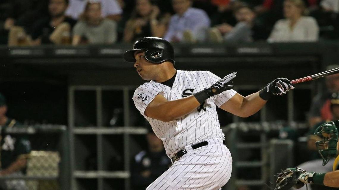 José Abreu, de los Chicago White Sox, en un juego contra Oakland Athletics en U.S. Cellular Field, en septiembre del 2015 en Chicago, Illinois.