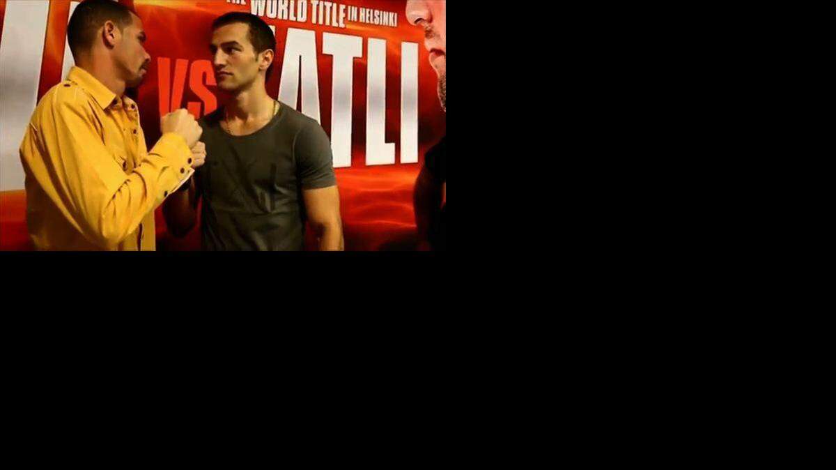 
RICHAR ABRIL durante la conferencia de prensa para su pelea contra Edis Tatli.
