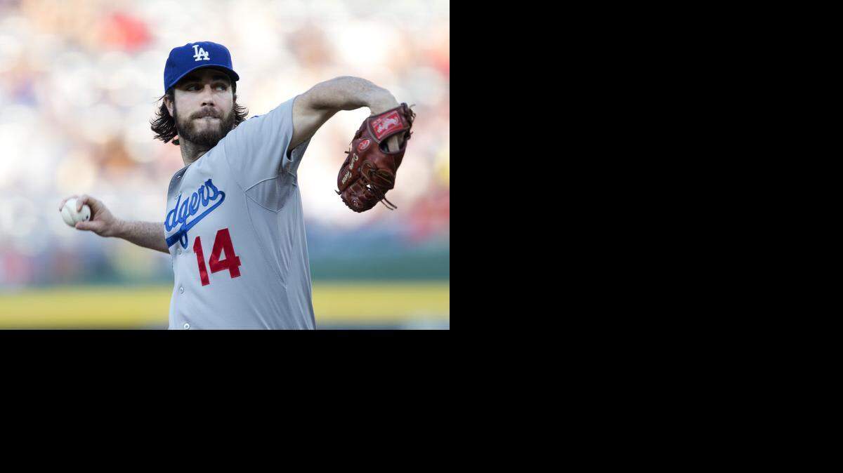 
DAN HAREN trabaja contra los Bravos de Atlanta el 12 de agosto del 2014,



