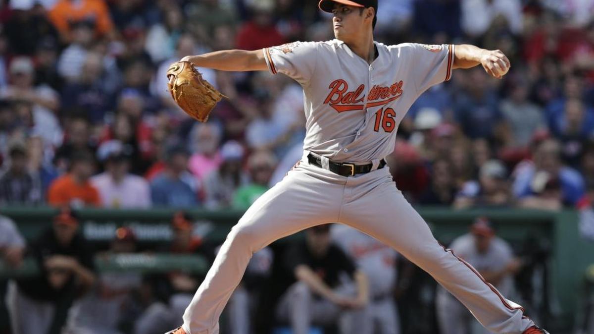 WEI-YIN Chen lanza para los Orioles el 10 de septiembre del 2014.
