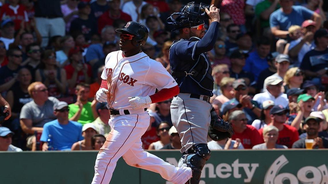 Con 28 años, Rusney Castillo jugó nueve partidos esta campaña en las Mayores y bateó 250 (8-2).