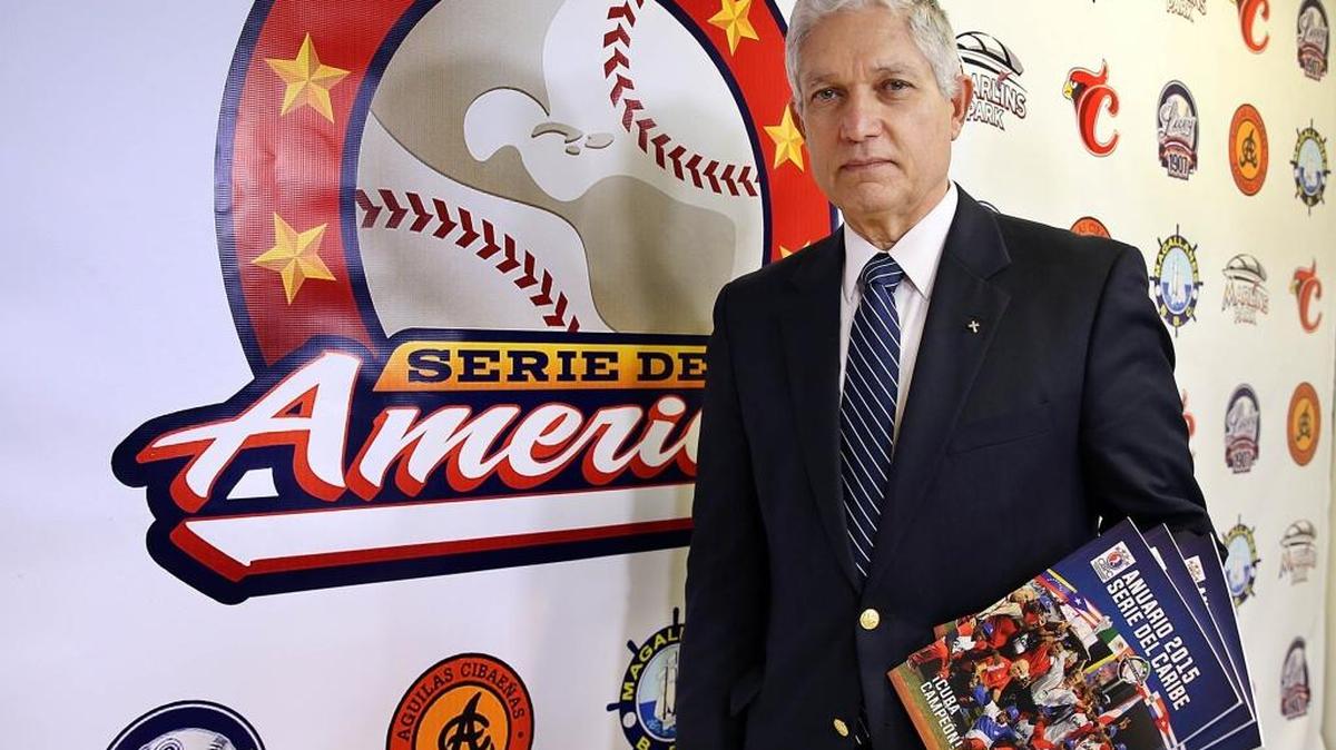 
JUAN FRANCISCO Puello Herrera, presidente de la Confederación de Béisbol del Caribe, durante su visita a Miami el 11 de septiembre.

