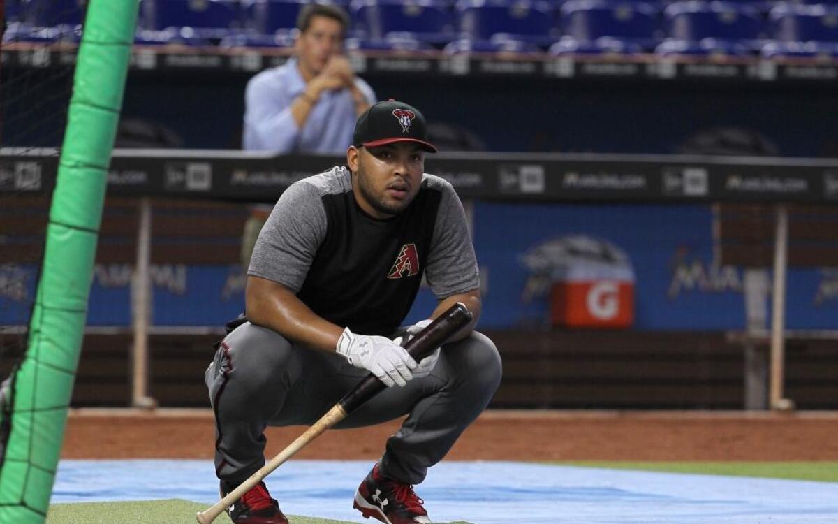 Yasmany Tomás durante un entrenamiento en Miami el 1 de junio del 2017.