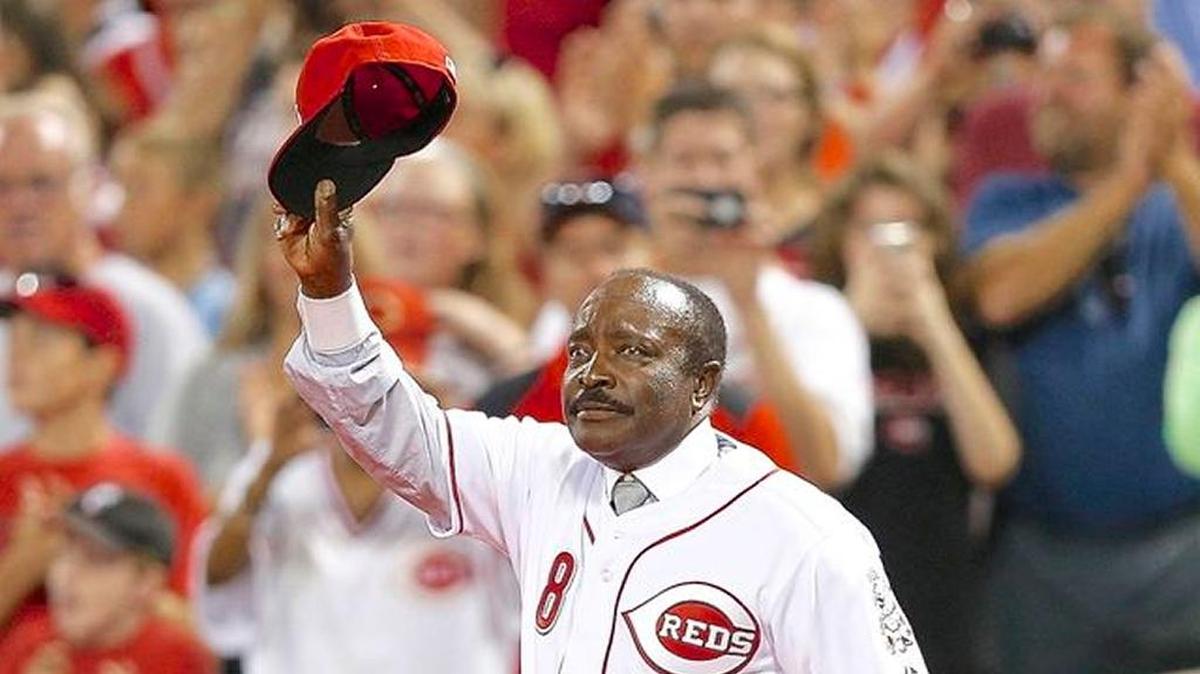 JOE MORGAN durante un homenaje en Cincinnati.