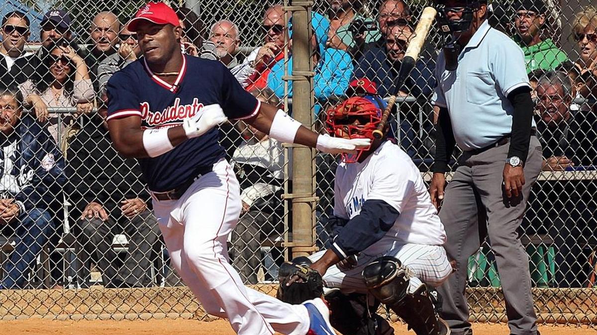 YASIEL PUIG durante el Juego de Estrellas Cubanas celebrado el 18 de enero del 2014 en el Bucky Dent Park de Hialeah.