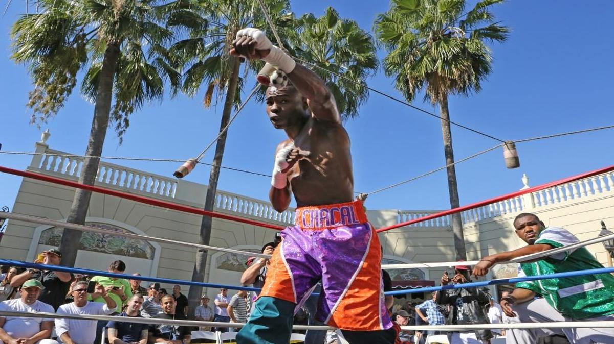 
GUILLERMO RIGONDEAUX durante un entrenamiento celebrado en las afueras del Restaurant Versailles en la Pequeña Habana el 17 de Diciembre del 2014.
