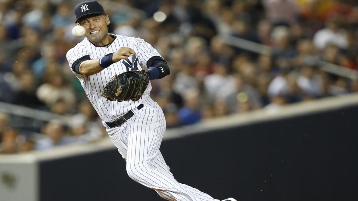 Derek Jeter, de los Yankees de Nueva York, en acción el 4 de septiembre del 2014.