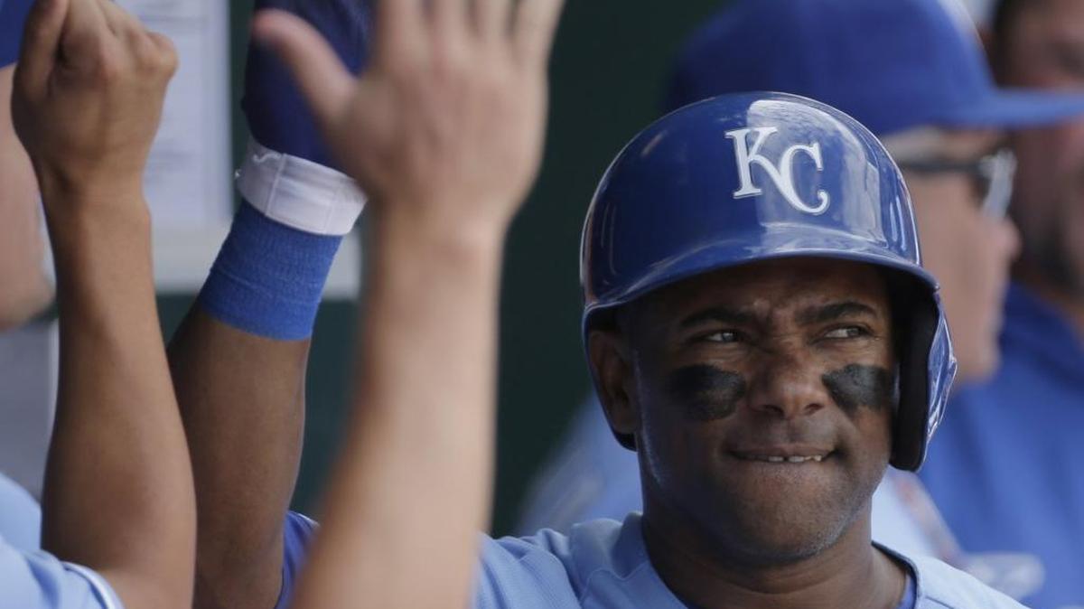 MIGUEL TEJADA con los Reales de Kansas City el 21 de julio del 2013.