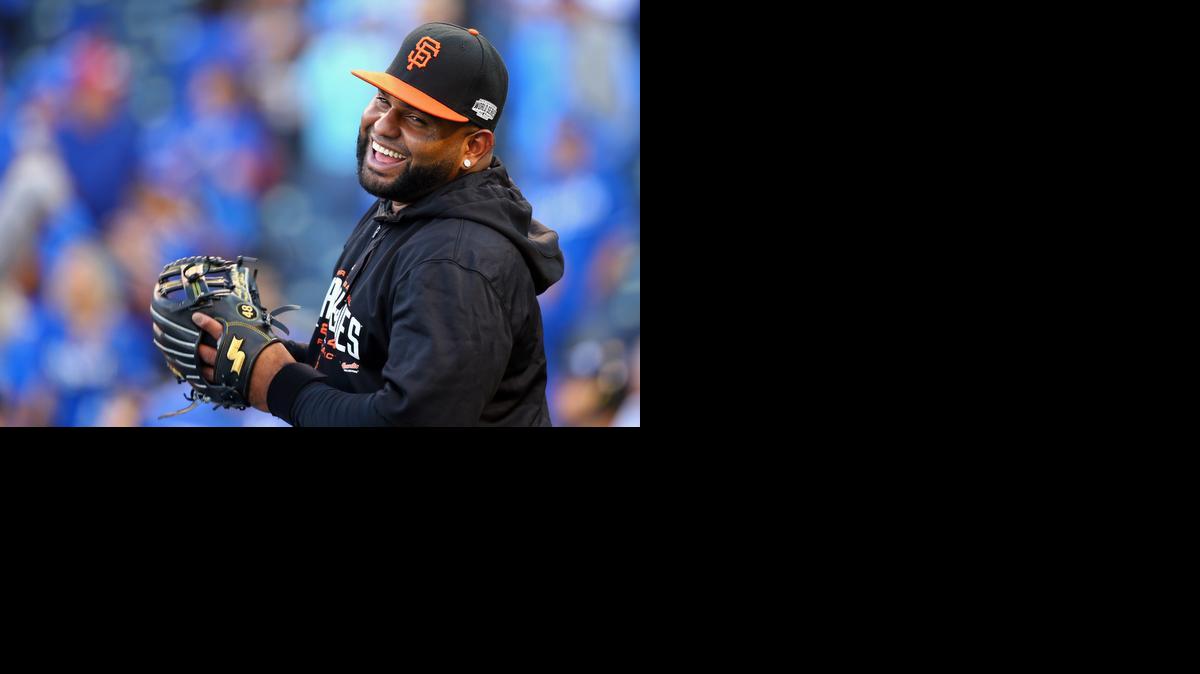 
PABLO SANDOVAL de los Gigantes de San Francisco en la Serie Mundial frente a los Reales de Kansas City.

