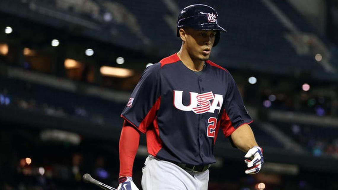 GIANCARLO STANTON ya estuvo con el equipo nacional en el pasado torneo.