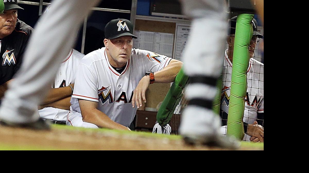 
El mánager de los Marlins Mike Redmond durante el juego contra los Mets de Nueva York, el 28 de abril del 2015.
