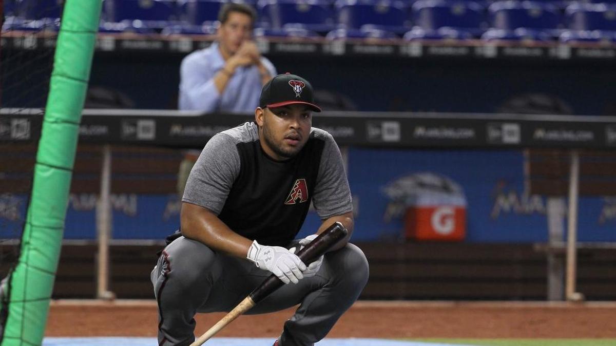 Yasmany Tomás durante un entrenamiento en Miami el 1 de junio del 2017.