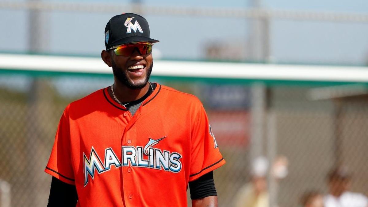 TYRON GUERRERO durante un momento del entrenamiento de primavera en Jupiter el 18 de febrero del 2018.