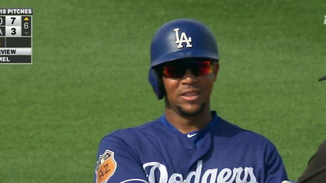 JOSE MIGUEL Fernández durante un juego primaveral con los Dodgers.