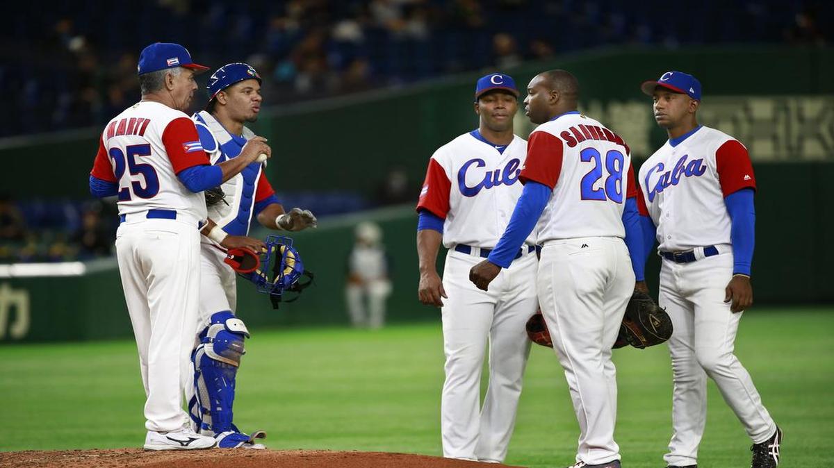 LA SELECCION nacional de Cuba en momento del Clásico Mundial de Béisbol el 15 de marzo.