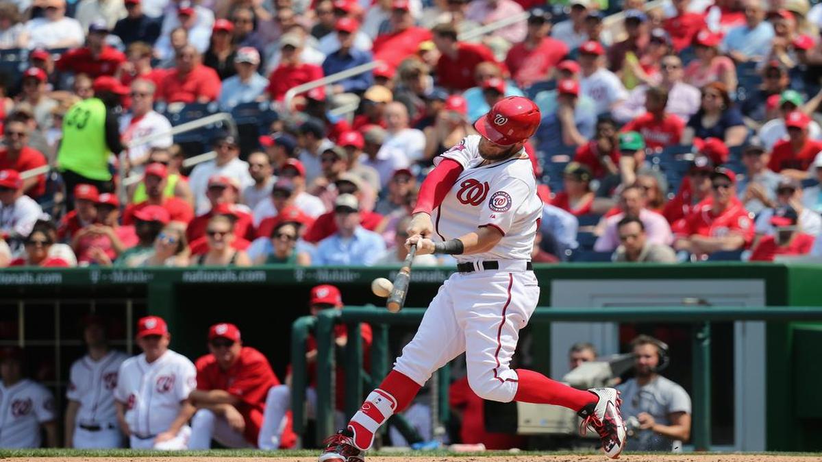 
Bryce Harper disparó tres cuadrangulares ante el abridor de los Marlins Tom Koehler, el miércoles.
