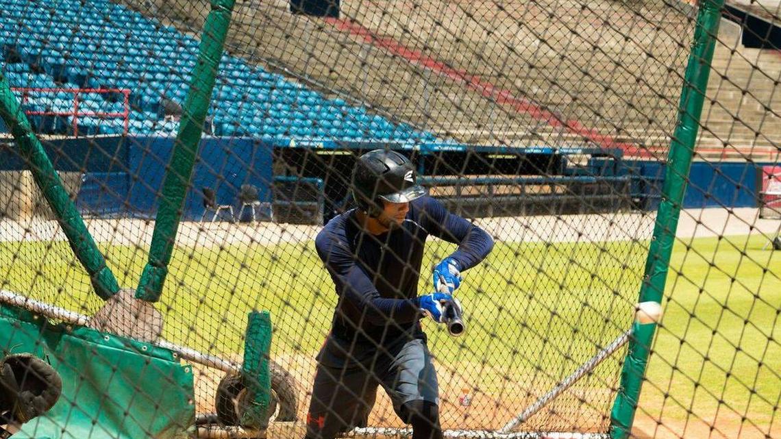 LOURDES GURRIEL JR. en uno de sus entrenamientos.