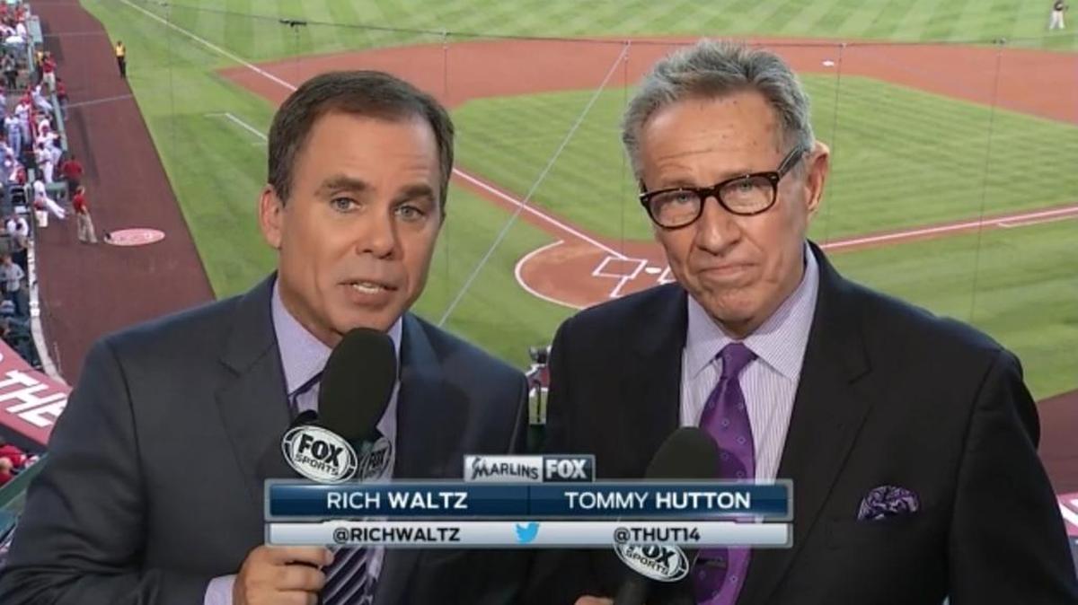 RICH WALTZ (i) junto a Tommy Hutton, cuando ambos formaban pareja en la cabina de tv de los Marlins.