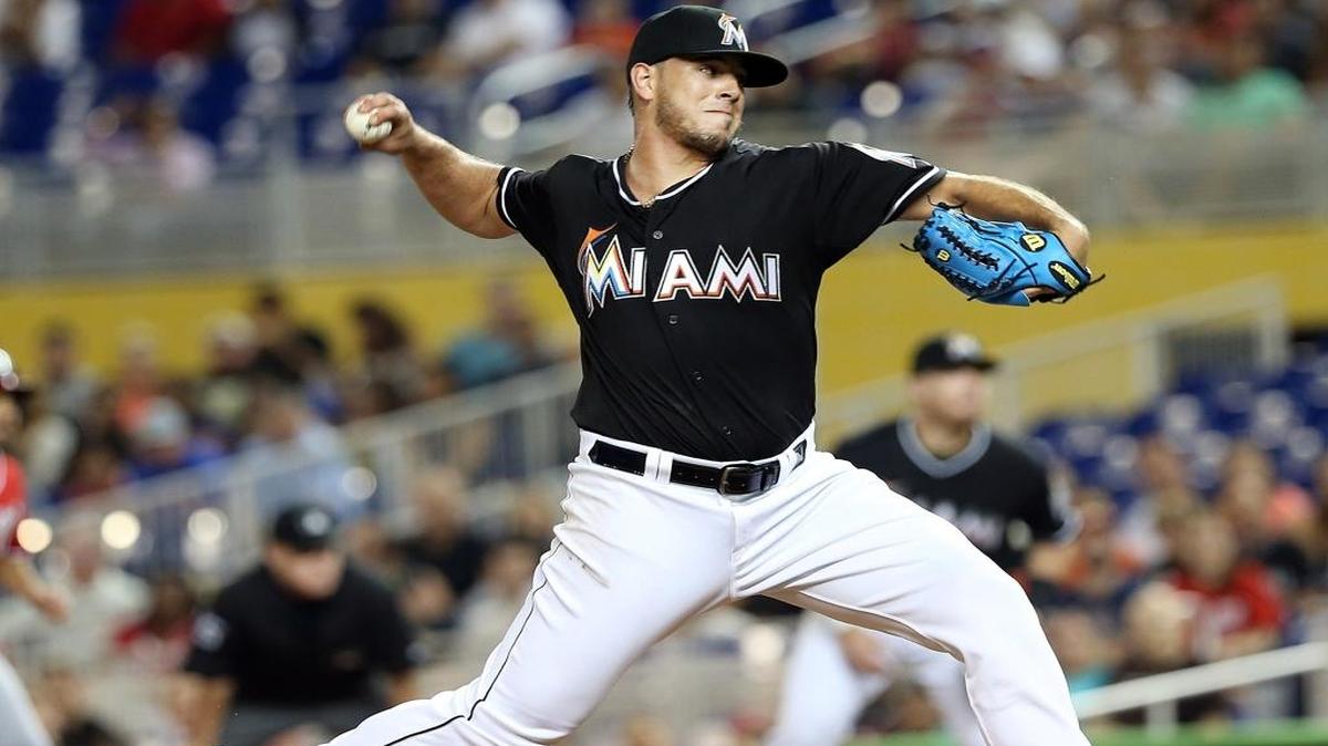 
José Fernández, de los Marlins, se lució contra los Nacionales, el sábado.

