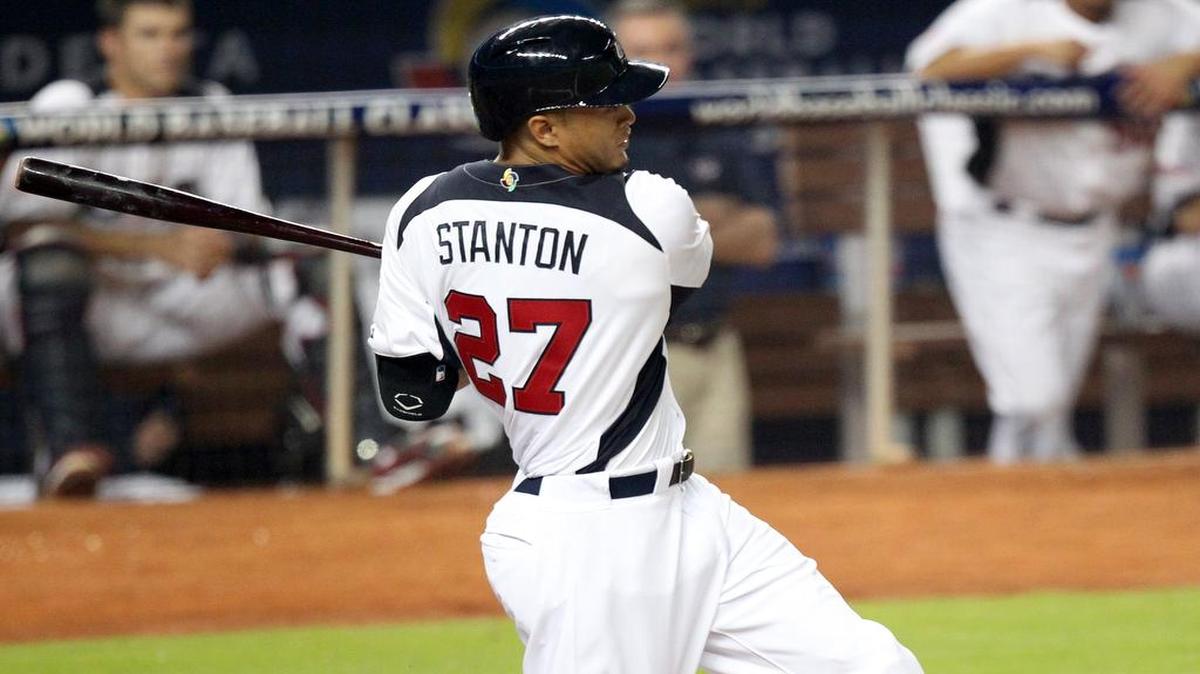 Giancarlo Stanton es una de las principales piezas de Estados Unidos para intentar ganar el Clásico Mundial por primera vez.