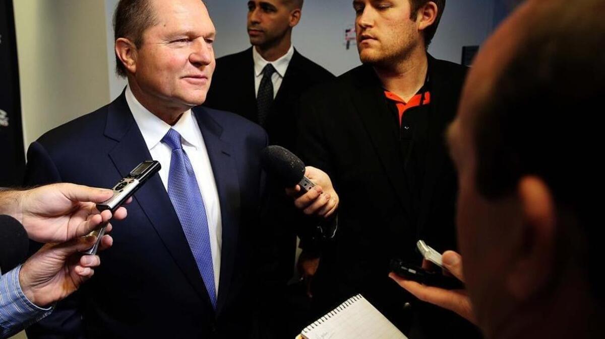 SCOTT BORAS durante una visita a Miami el 19 de enero para presentar al nuevo pelotero de los Marlins Wei-Yin Chen, uno de sus clientes.