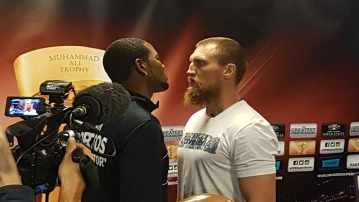 YUNIER DORTICOS en el cara cara con Dmitry Kudryashov antes del choque de este 23 de septiembre en San Antonio.