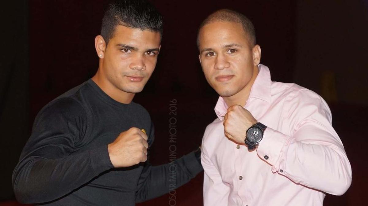 NESLAN MACHADO y Jorge Romero (d) son dos de las figuras principales de la velada del 16 de diciembre en el Miami Airport Convention Center.