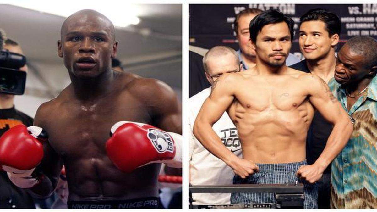 
Floyd Mayweather Jr. (izq.) y Manny Pacquiao  participarán en una conferencia de prensa conjunta, el 11 de marzo en Los Ángeles, para publicitar su contienda. Luego, no se volverán a ver las caras sino hasta la semana del pleito, en la que volverán a encontrarse con los periodistas en el hotel y casino MGM Grand, informaron el lunes los organizadores.
