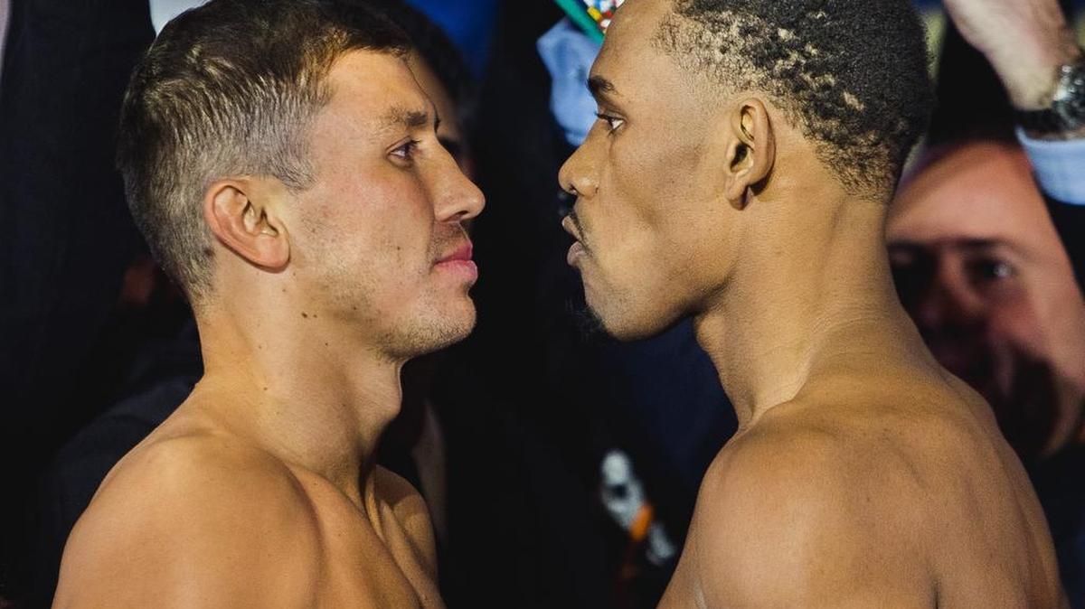 GENNADY GOLOVKIN (i) enfrenta a Daniel Jacobs en el Madison Square Garden el 18 de marzo.