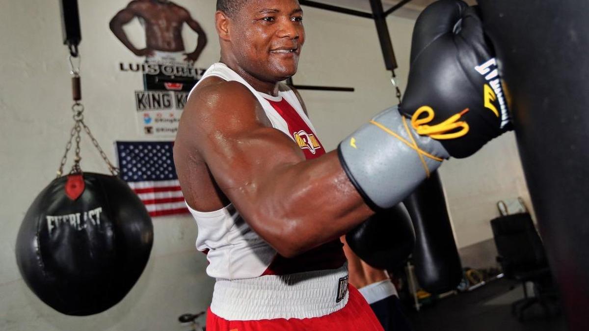 EL PESADO cubano Luis Ortiz entrena en Miami el 9 de junio.