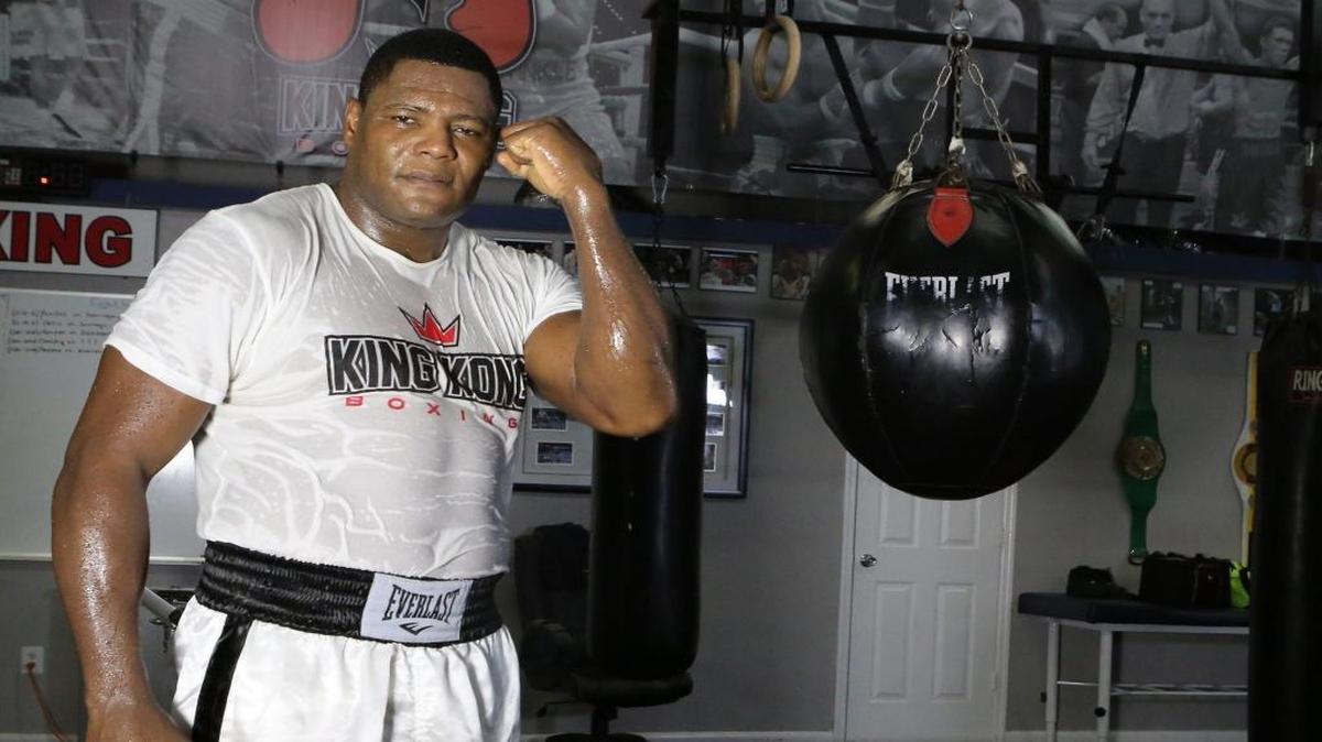 LUIS ORTIZ durante un entrenamiento el Miercoles 9 e Diciembre deh 2015 en Miami.