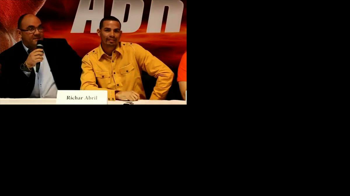 
El cubano Richard Abril durante la conferencia de prensa celebrada este martes en Helsinki, Finlandia.


