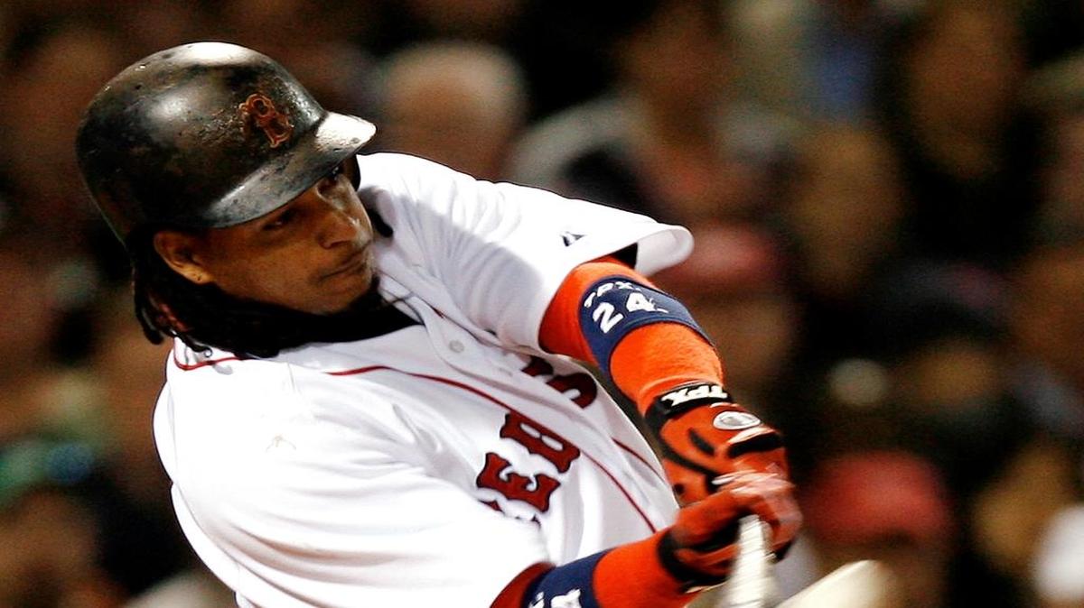 MANNY RAMIREZ en foto del 3 de mayo del 2007 cuando jugaba con los Medias Rojas de Boston.