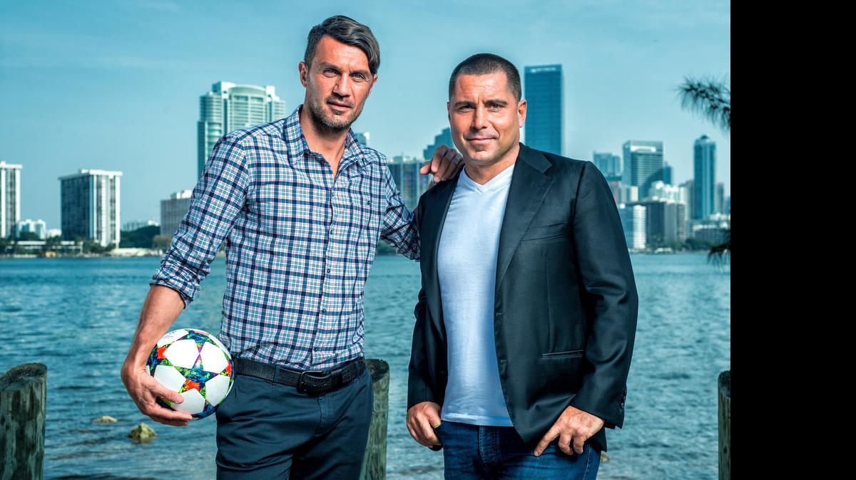 
El exfutbolista Paolo Maldini (izq.) y el empresario Riccardo Silva se asociaron para tener un equipo de fútbol en Miami en la North American Soccer League (NASL).
