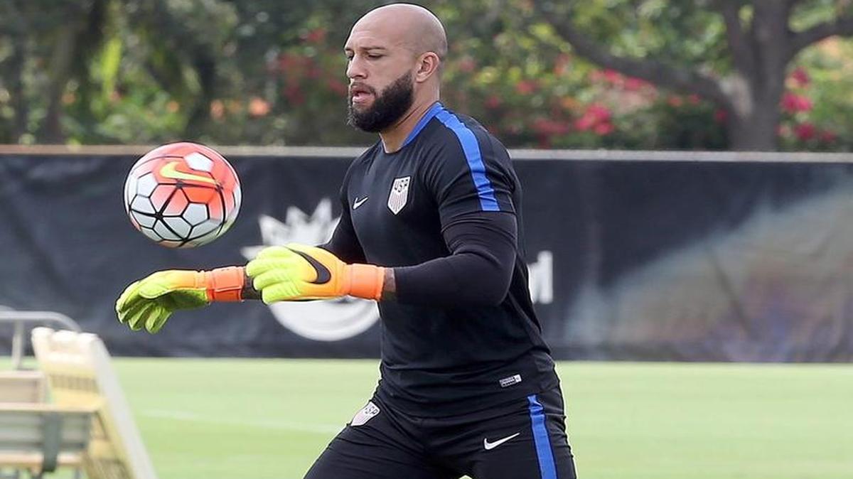 Tim Howard en la práctica de EEUU, el martes en Miami.