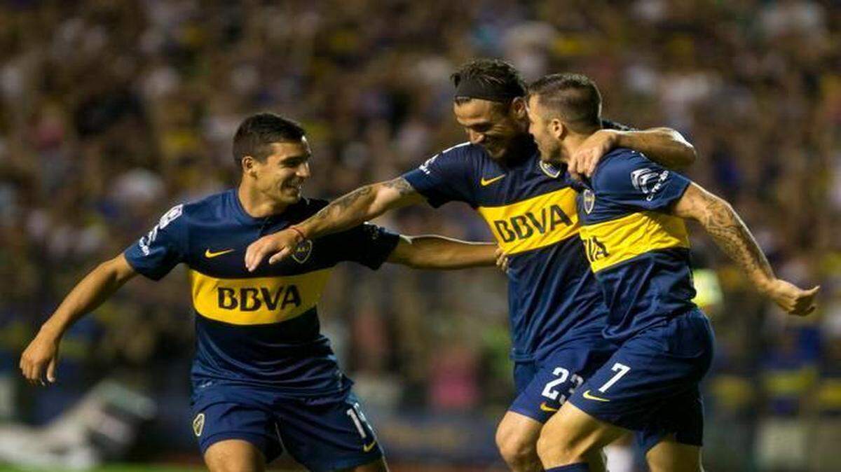 
Los jugadores de Boca celebran un gol ante Zamora, el pasado 11 de marzo.


