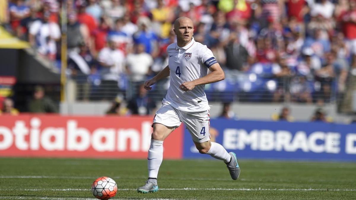 Michael Bradley durante un partido contra Cuba el 18 de julio de 2015, en Baltimore.