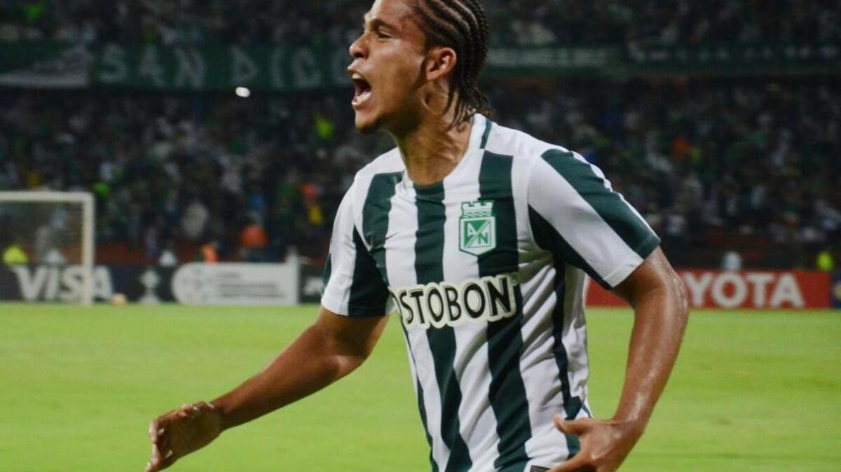 Jairo Palomino, del Atlético Nacional, en un partido de la Copa Libertadores en Medellín, el 19 de marzo pasado.