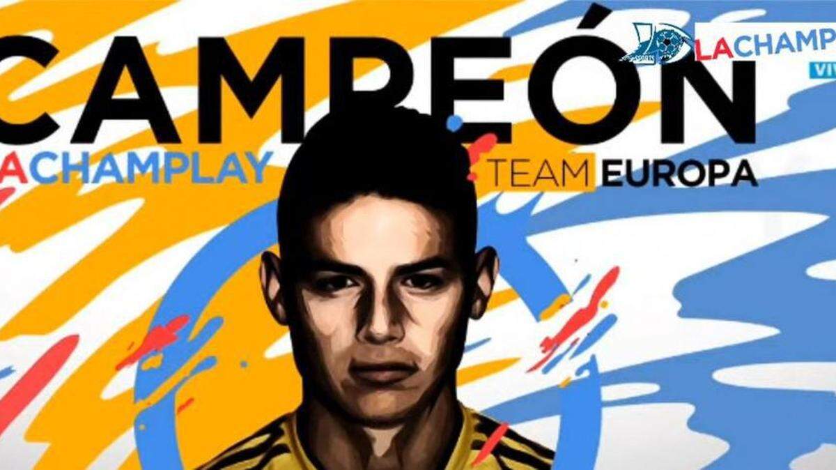 James Rodriguez campeón del torneo benéfico de FIFA 20 Champlay, tras derrotar a Paulo Dybala en la final.