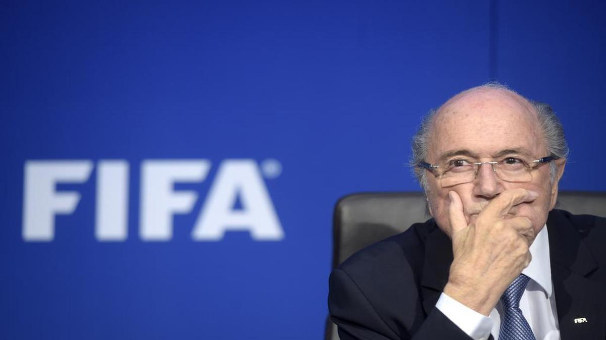 Sepp Blatter, presidente de FIFA, en una conferencia de prensa el 20 de julio del 2015 en Zurich, Suiza.
