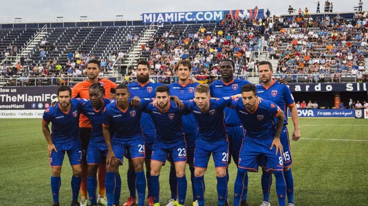 El Miami FC posa antes del juego contra el Atlanta United el pasado 28 de junio.
