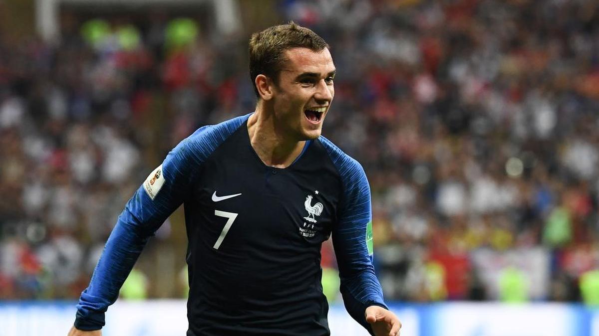  Antoine Griezmann festeja un gol ante Croacia durante la final de la Copa del Mundo Rusia 2018.