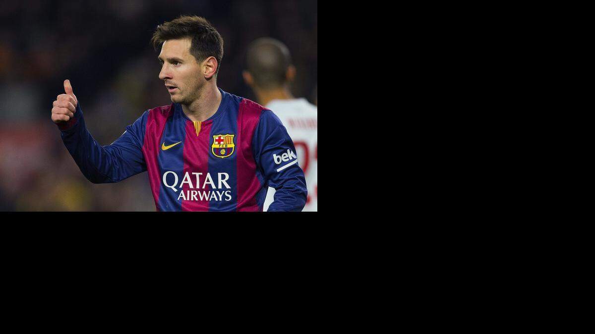 
El argentino Leo Messi, del FC Barcelona, durante el partido de ida de los cuartos de final de la Copa del Rey que FC Barcelona y Atlético de Madrid disputan hoy en el Camp Nou de Barcelona. Barcelona ganó 1-0.
