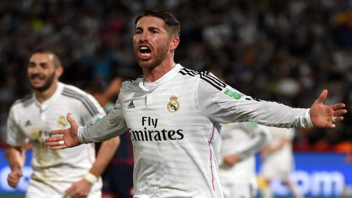 
Sergio Ramos celebra luego de haber marcado el primer gol del Real Madrid contra San Lorenzo, en la final del último Mundial de Clubes. 