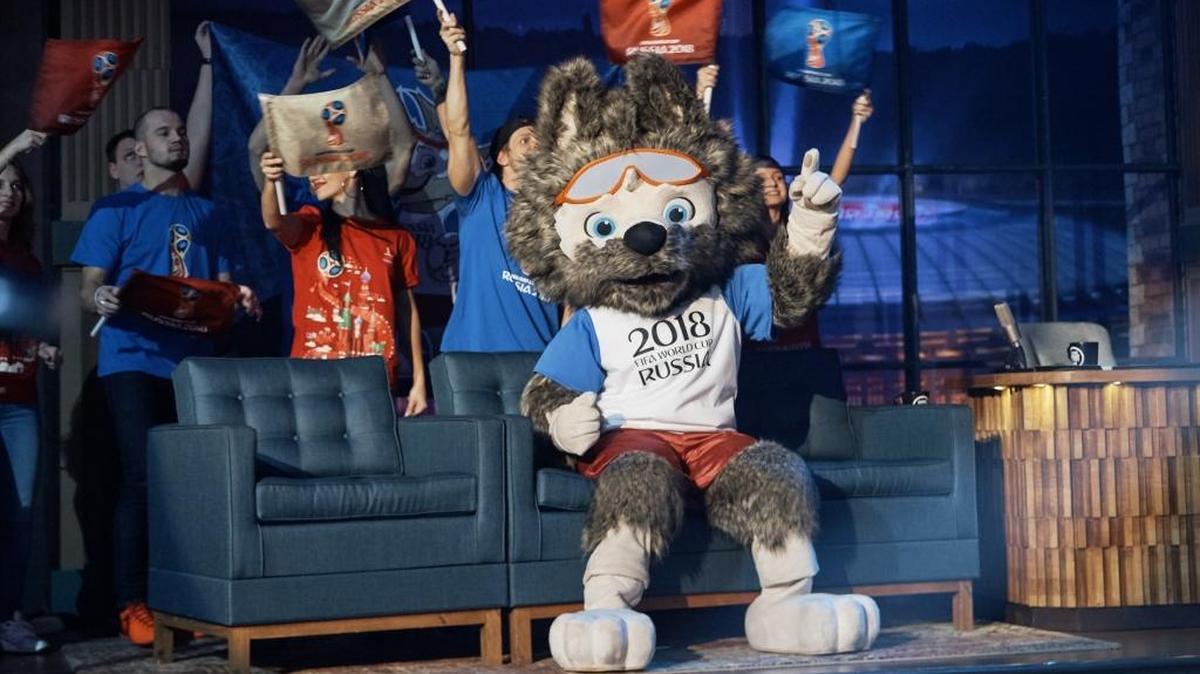 La mascota del Mundial de Rusia 2018, el lobo llamado Zabivaka, el viernes 21 de octubre del 2016 en Moscú.