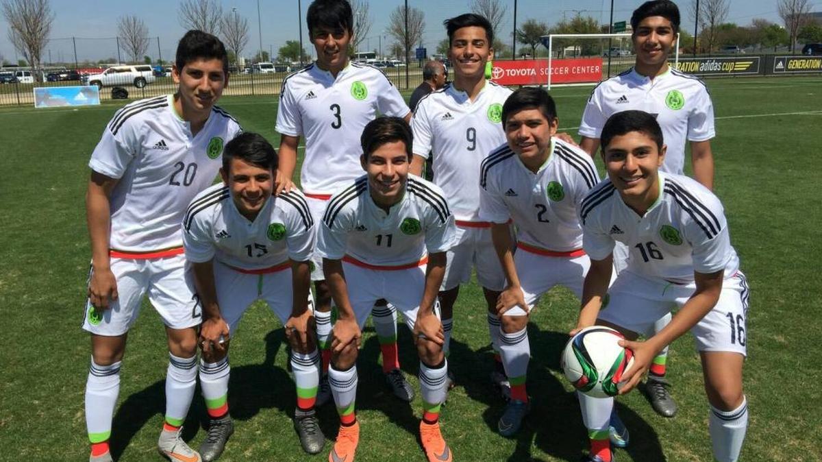 Jugadores Sub-17 de México que participaron en el torneo Generation adidas, en marzo en Texas.
