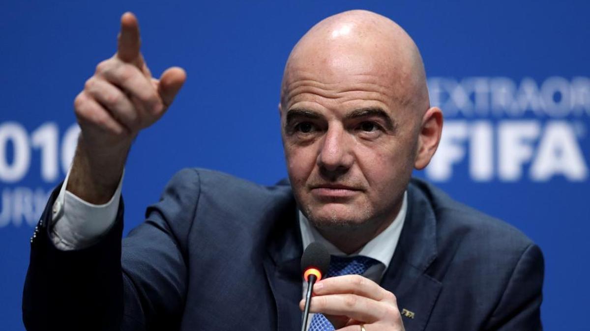 El presidente de la FIFA Gianni Infantino participa en la conferencia de prensa durante el congreso extraordinario celebrado el 26 de febrero del 2017 en Zurich, Suiza.