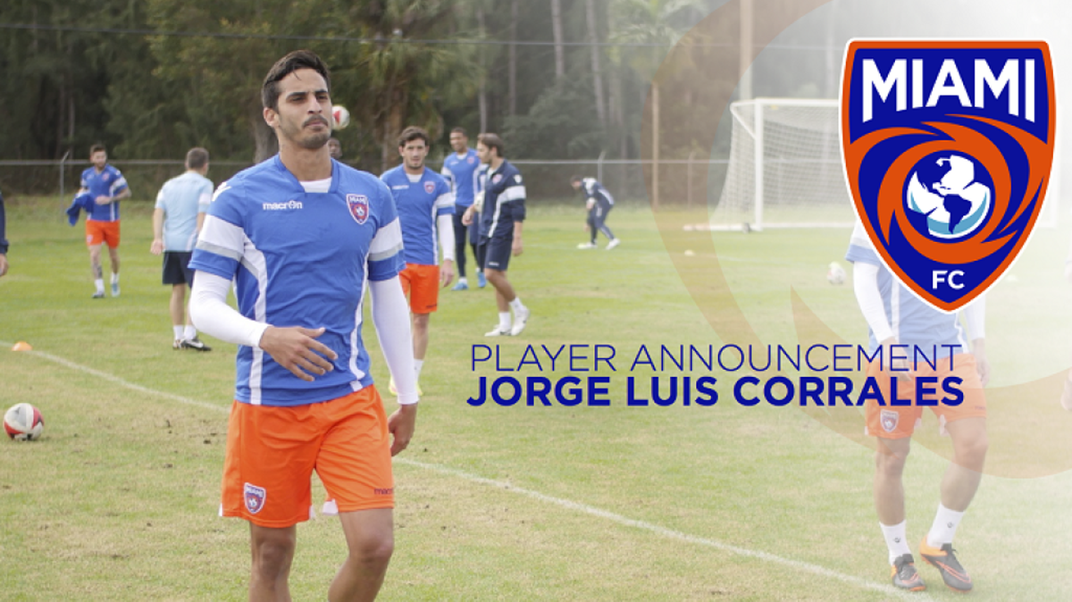 Jorge Luis Corrales se entrena con su nuevo equipo, el Miami FC.