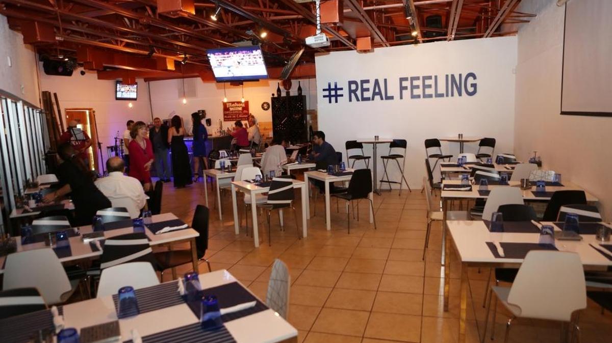 Una Vista del Real Café de Miami donde se llevará a cabo el torneo de PlayStation FIFA 2017.